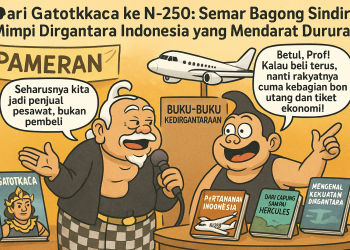 Dari Gatotkaca ke N-250: Semar Bagong Sindir Mimpi Dirgantara Indonesia yang Mendarat Darurat